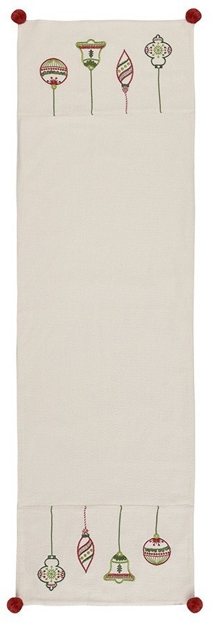 Дорожка с вышивкой christmas decorations из коллекции new year essential, 45х150 см (75349)