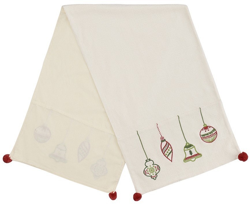 Дорожка с вышивкой christmas decorations из коллекции new year essential, 45х150 см (75349)