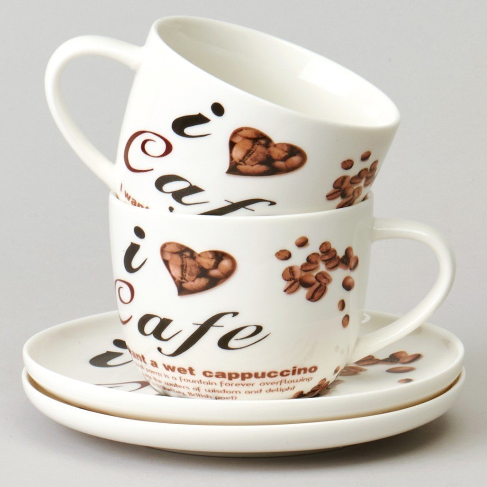 Чайный набор lefard "coffee mania" на 2 пер. 4 пр. 250 мл (165-568)