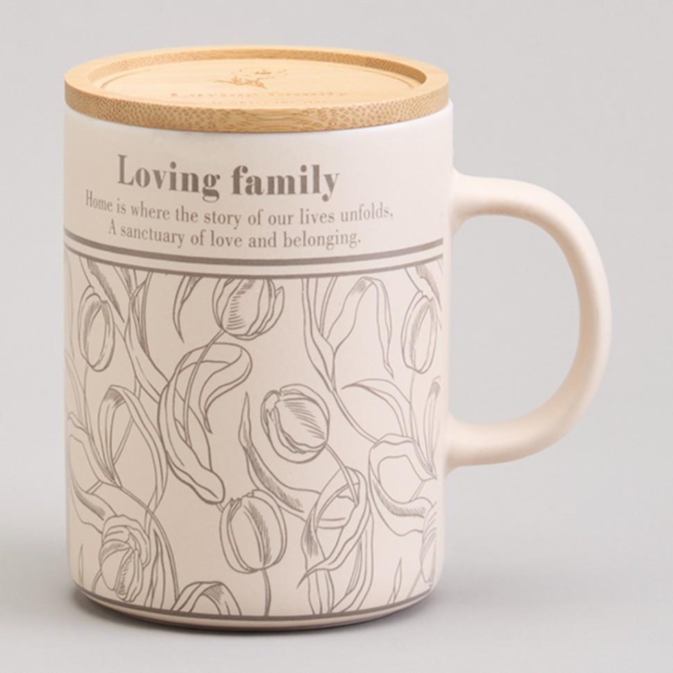 Кружка lefard 400мл с бамбуковой крышкой "sweet home" 8*10.9cm (756-479)