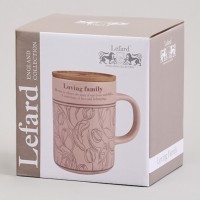 Кружка lefard 400мл с бамбуковой крышкой &quot;sweet home&quot; 8*10.9cm (756-479)