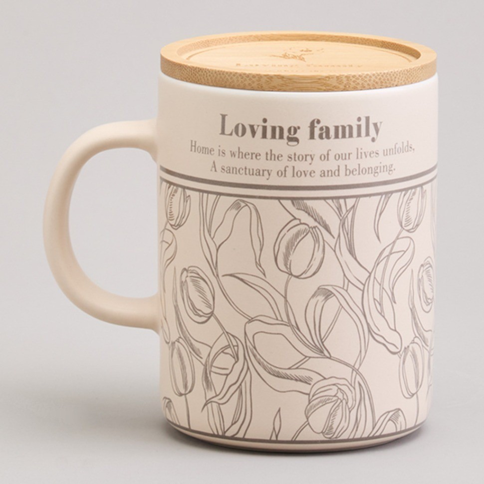 Кружка lefard 400мл с бамбуковой крышкой "sweet home" 8*10.9cm (756-479)