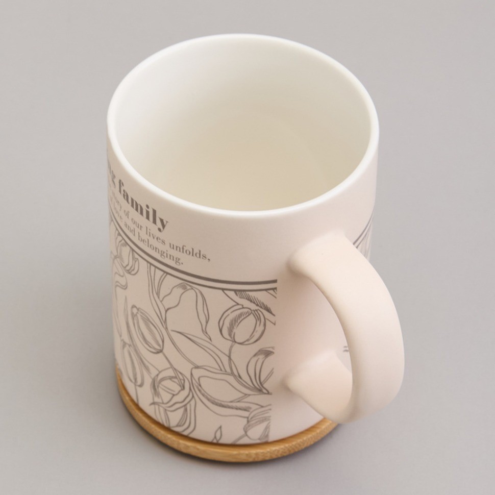 Кружка lefard 400мл с бамбуковой крышкой "sweet home" 8*10.9cm (756-479)