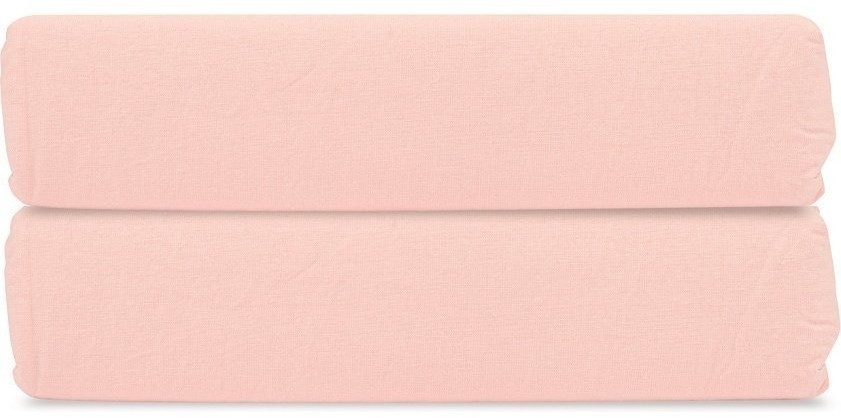 Простыня на резинке цвета пыльной розы из органического стираного хлопка из коллекции essential, 180х200 см (69404)