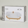 Блюдо для выпекания и сервировки lefard "muse" со стекл.крышкой на дер.подставке 27,5*17*9см 900мл (587-242)