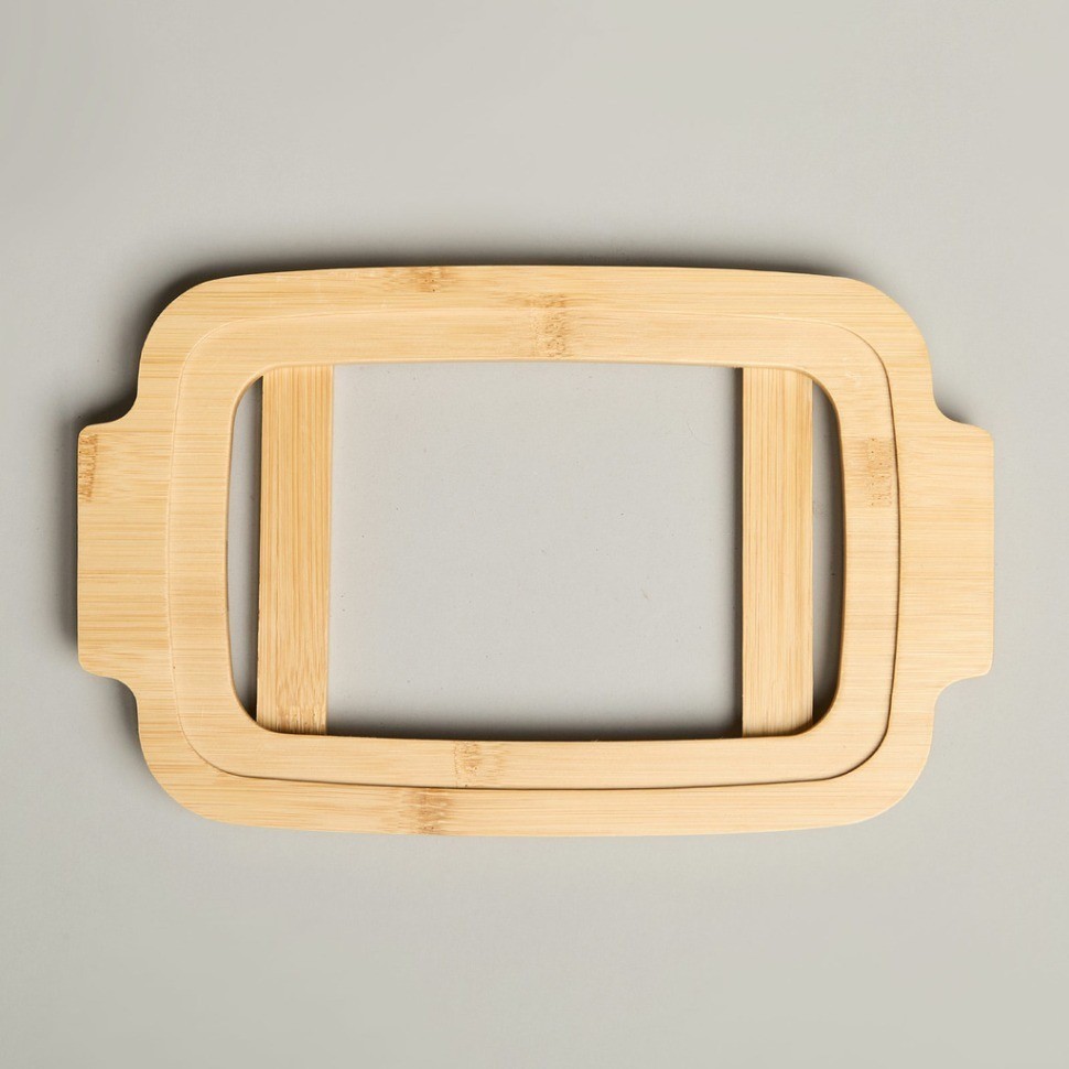 Блюдо для выпекания и сервировки lefard "muse" со стекл.крышкой на дер.подставке 27,5*17*9см 900мл (587-242)