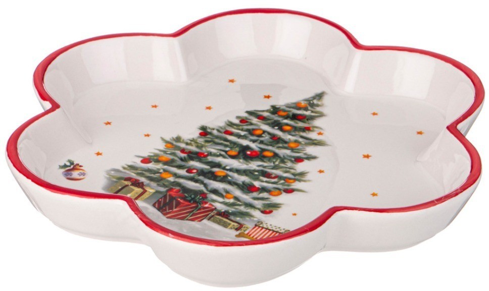 Тарелка agness “с новым годом!" фигурная 20*2,5 см (358-2107)