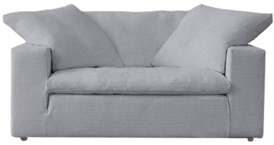 Кресло Капри NSSF-5157-83/SJ101S-006, каркас дуб, обивка лен, grey, RESTORATION HARDWARE