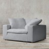 Кресло Капри NSSF-5157-83/SJ101S-006, каркас дуб, обивка лен, grey, RESTORATION HARDWARE