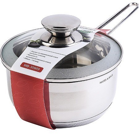 Ковш кухонный с крышкой 1,5 л из нержавеющей стали MAYER BOCH (30969)