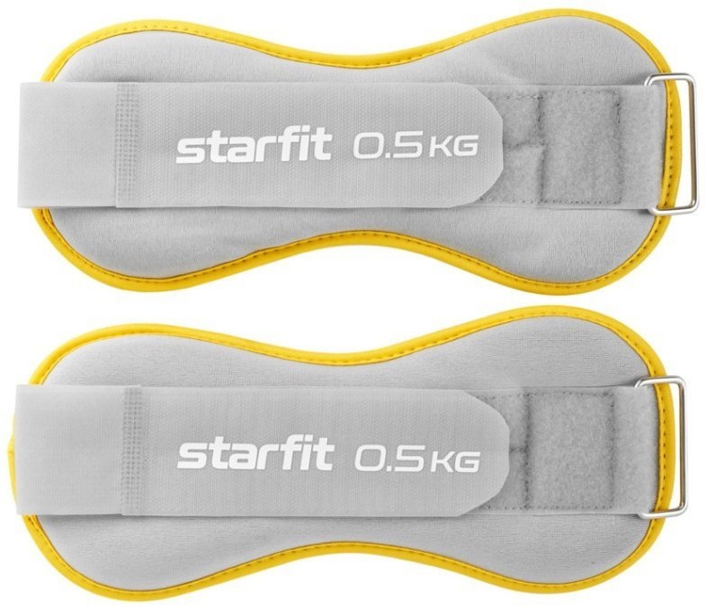 Утяжелители универсальные WT-501, 0,5 кг, желтый/серый (2103811)