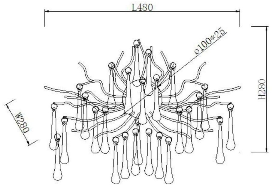 Бра 50*40см, металл цвет золото (TT-00012886)