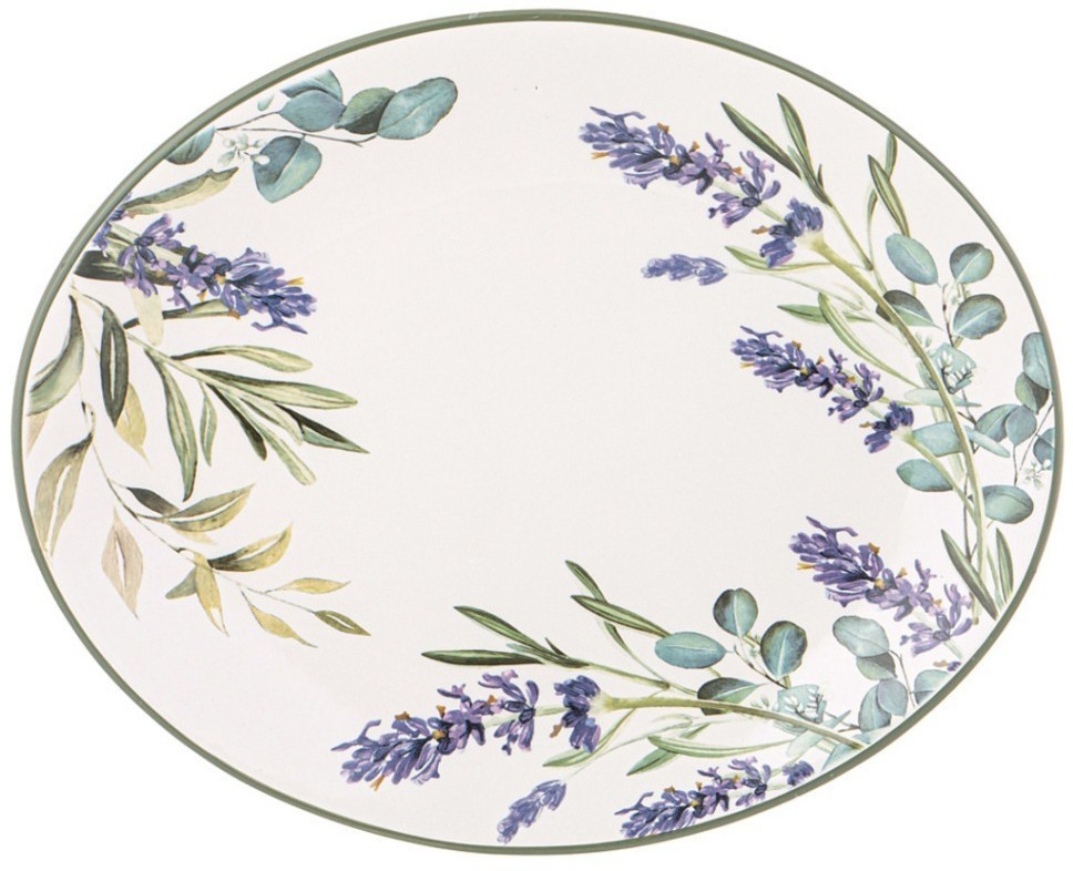 Блюдо овальное agness "лаванда" 31,5*25,5*3 см (358-2145)