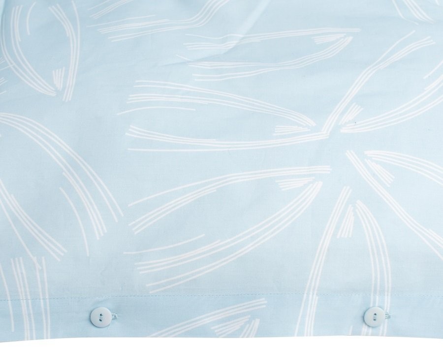 Пододеяльник двухсторонний из перкаля голубого цвета с принтом Свежесть леса russian north, 200х200 (63279)