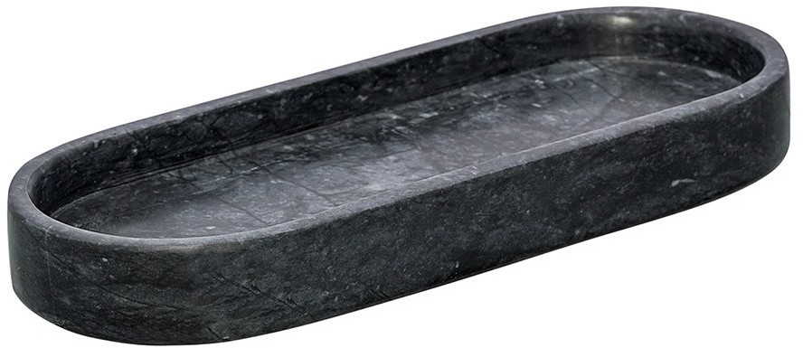 Поднос marm, 25х10 см, черный мрамор (75922)