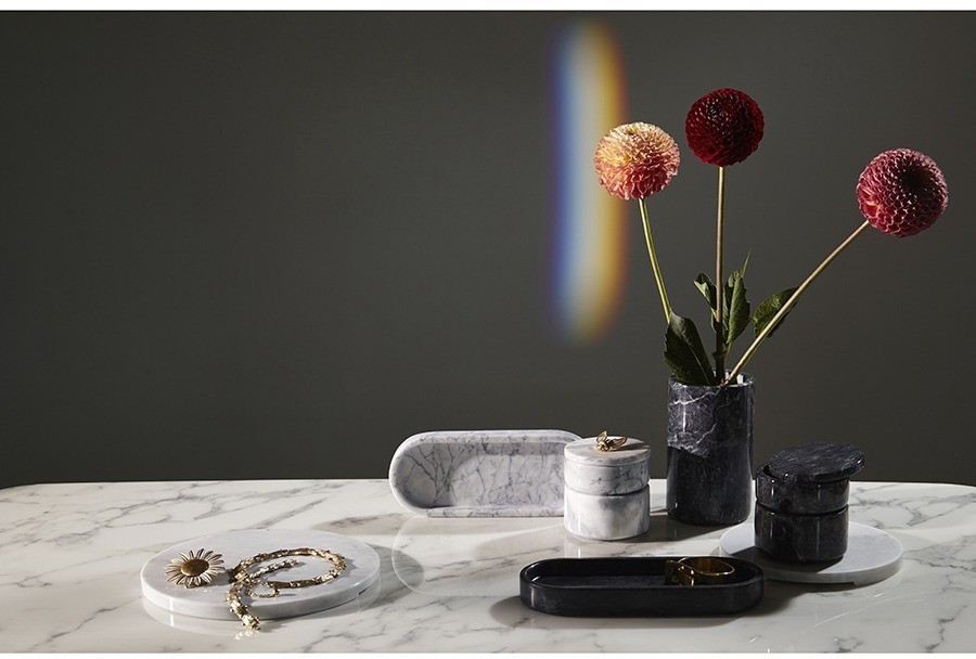 Поднос marm, 25х10 см, черный мрамор (75922)