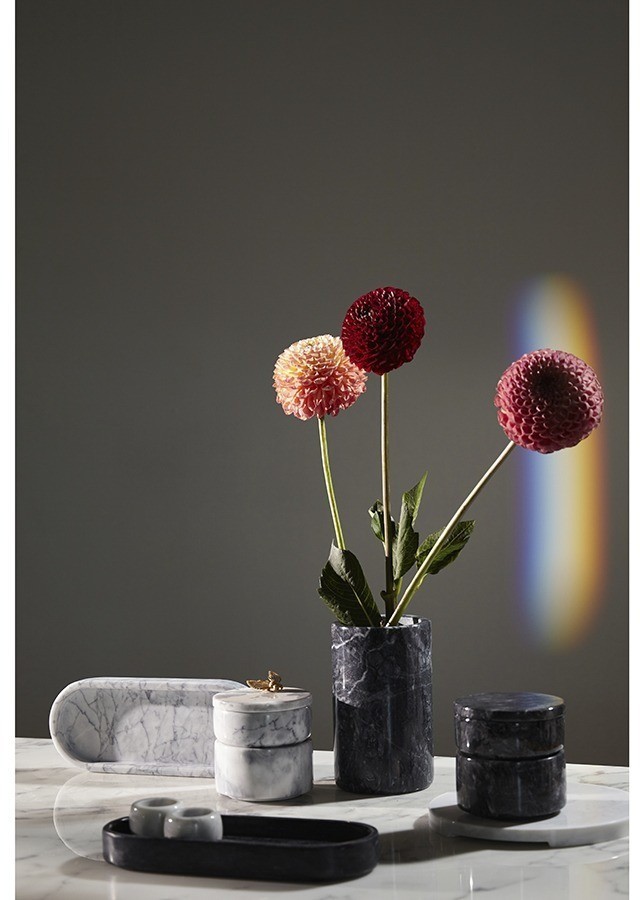 Поднос marm, 25х10 см, черный мрамор (75922)