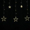 Электрогирлянда-занавес Звезды 3х0,5 м 108 LED теплый белый 220 V ЗОЛОТАЯ СКАЗКА 591354 (94704)