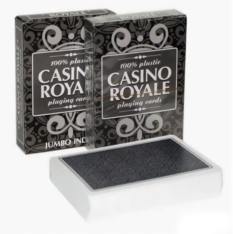 Карты для покера "Casino Royale" 100% пластик (31267)