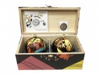 Новогодний набор на 2 шара Шахтеры 1 с кристаллами Swarovski (2141)