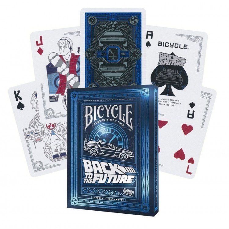 Карты "Bicycle back to the Future standard index blue" (64394)