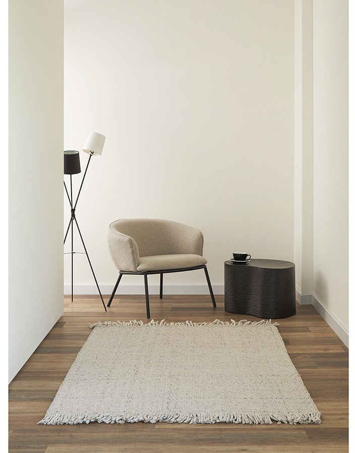 Ковер из переработанного пластика бежевого цвета из коллекции ethnic, 60х90 см (77518)