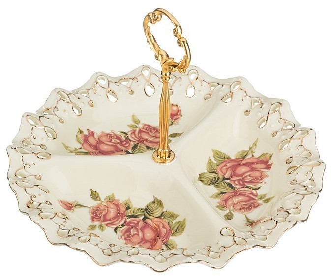 Менажница 3-х секционная.диаметр=23 см Hebei Grinding (126-503)