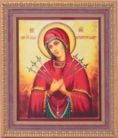 Икона Семистрельная большая с кристаллами Swarovski (1864)