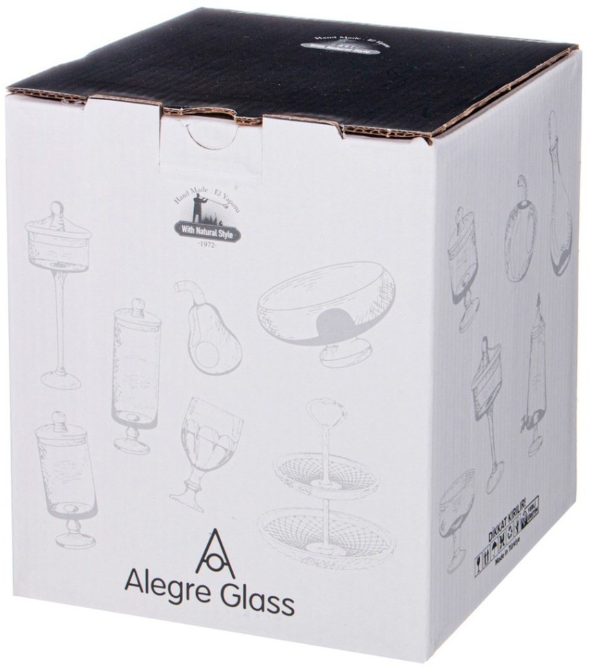 Блюдо на ножке, 14,5x22 см Alegre Glass (337-138)