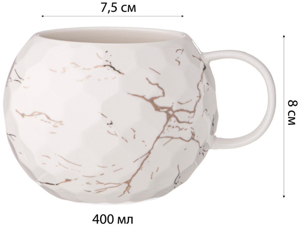 Кружка lefard breaktime 400мл, белая (90-1088)