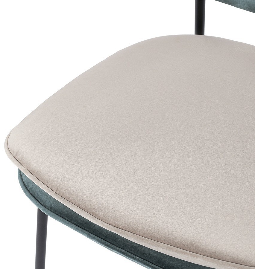 Стул pea, велюр, сине-зеленый/бежевый (77353)