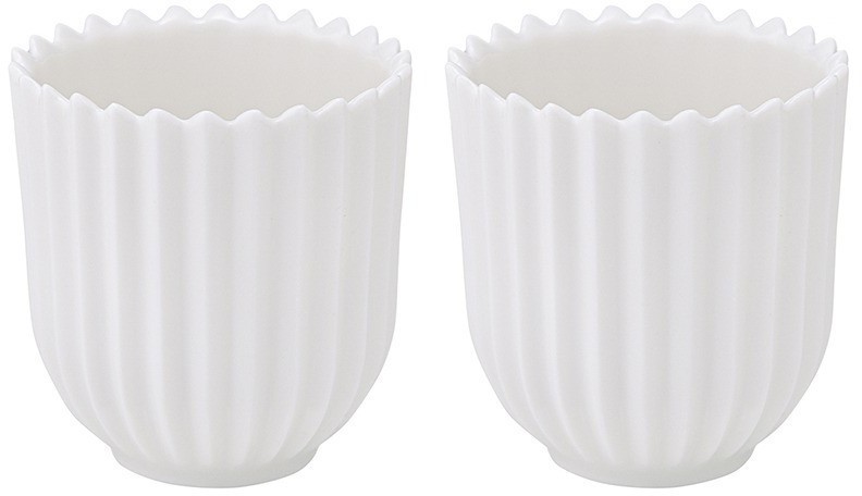 Набор из двух подставок для яиц белого цвета из коллекции edge, s (77246)