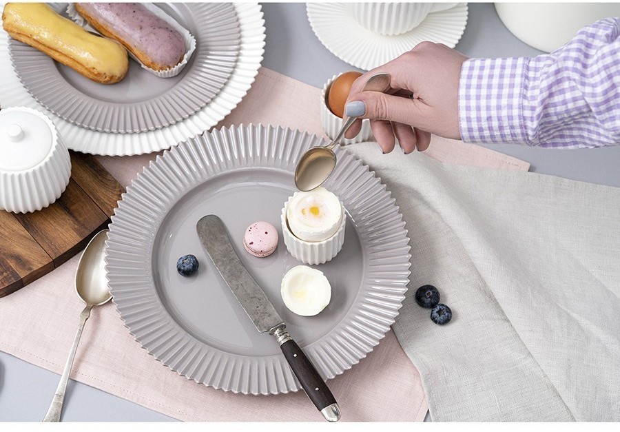 Набор из двух подставок для яиц белого цвета из коллекции edge, s (77246)