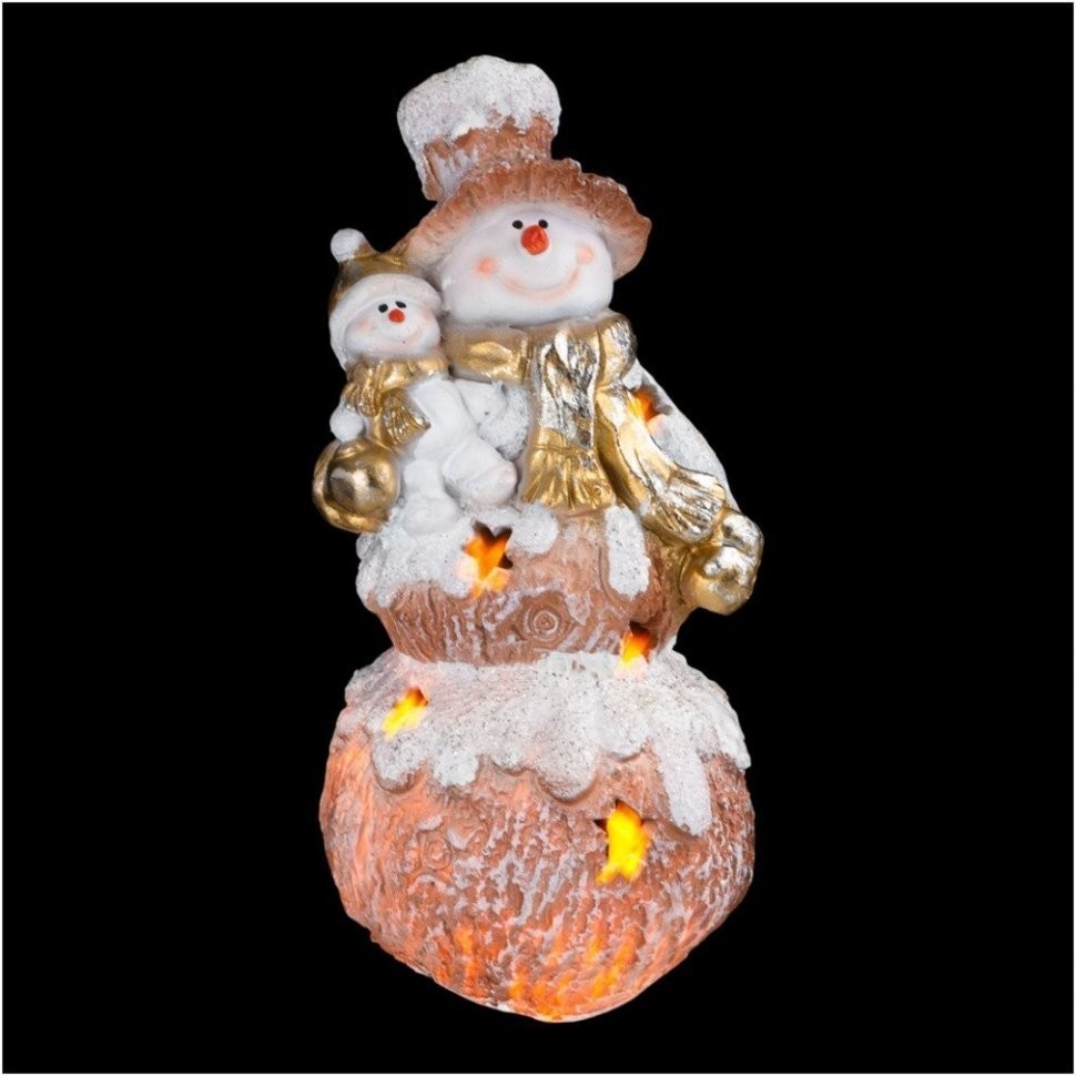 Фигурка декоративная "снеговички" с подсветкой 13*24 см Lefard (169-203)