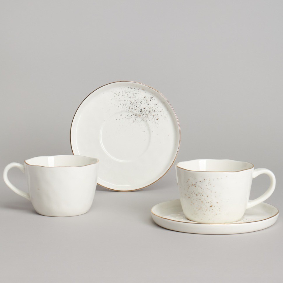 Чайный набор bronco "gold" на 2 пер. 4 пр. 200 мл (263-1359)