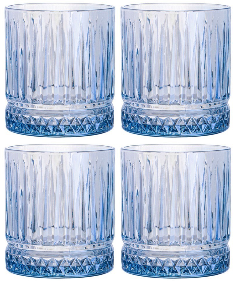 Набор стаканов из 4 шт  "lines" blue 310мл Lefard (691-055)