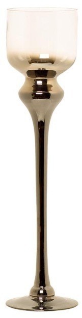 Подсвечник прозрачный с дымчатым Д12В50 (TT-00000757)