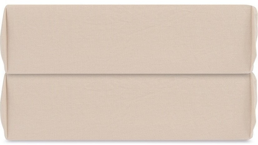 Простыня на резинке бежевого цвета из органического стираного хлопка из коллекции essential, 160х200 см (69393)