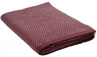 Плед из хлопка фактурной вязки бордового цвета из коллекции essential, 130х180 см (65887)
