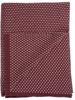 Плед из хлопка фактурной вязки бордового цвета из коллекции essential, 130х180 см (65887)