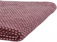 Плед из хлопка фактурной вязки бордового цвета из коллекции essential, 130х180 см (65887)