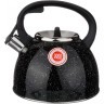 Чайник agness со свистком "черный мрамор" 2,5 л нжс, индукцион. дно (907-045)