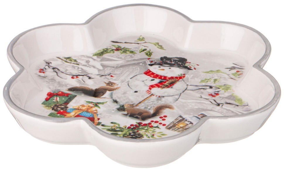 Тарелка agness “с новым годом!" фигурная 20*2,5 см (358-2109)