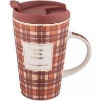 Кружка lefard &quot;break time&quot;  450мл в клеточку (756-290)