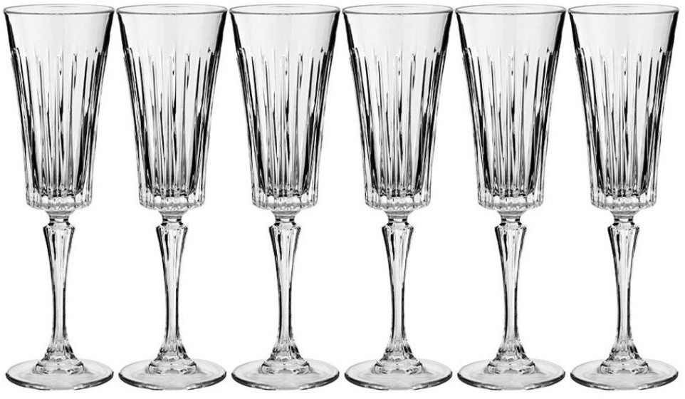 Набор бокалов для шампанского из 6 шт. "timeless" 210 мл. высота=24 см. RCR (305-622)