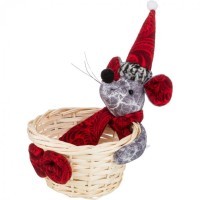 Корзинка для подарков &quot;веселые мышки&quot; 11*11*20 см. без упаковки Lefard (855-115)