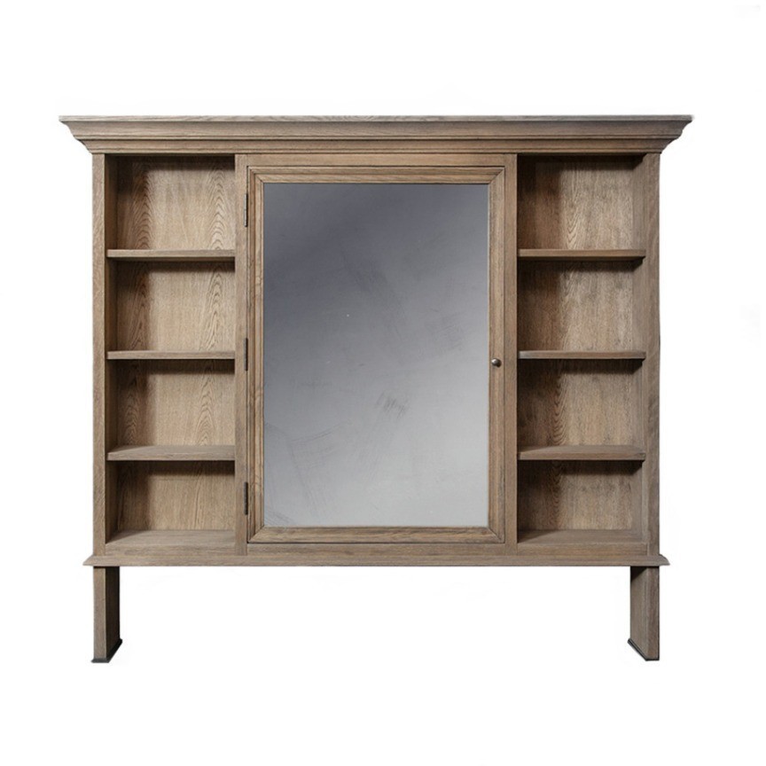 Зеркало Хуго FD8919-1, дерево, стекло, natural oak, ROOMERS FURNITURE
