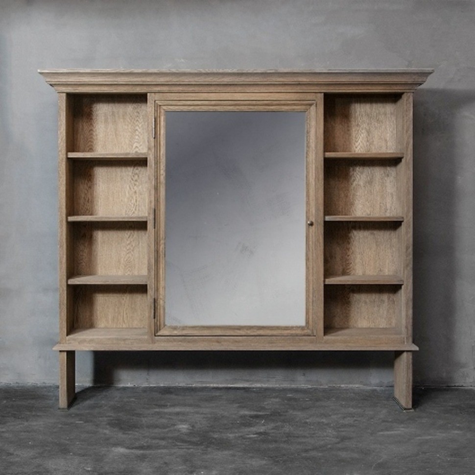 Зеркало Хуго FD8919-1, дерево, стекло, natural oak, ROOMERS FURNITURE
