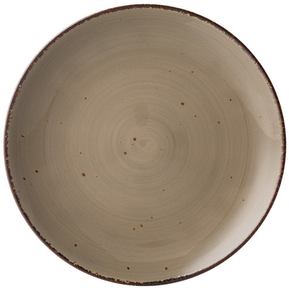 Тарелка закусочная bronco "nature" 22,5см серая (263-1262)