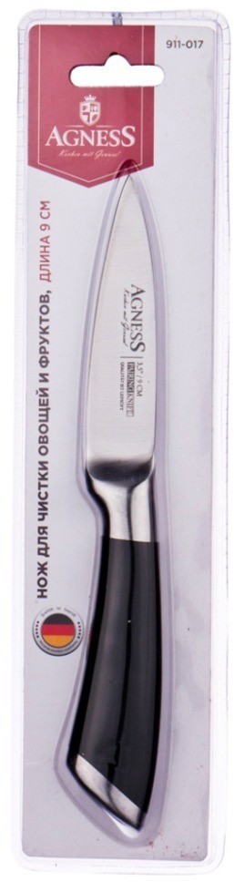 Нож для чистки овощей и фруктов agness длина=9 см (911-017)